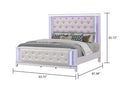 Opium Queen 4 Pc Bedroom Set In Milky White Box Spring Required Queen White Wood 4 Piece Set Bedroom Bed Included,Dresser Included,Mirror Included,Nightstand Included Contemporary,Modern Tufted Wood