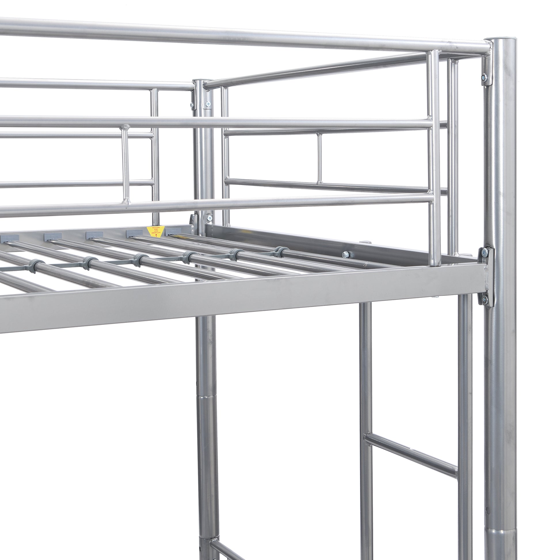 Metal Bunk Bed Silver Silver Metal