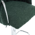 Coolmore Vintage Bar Stools With Back And Footrest Counter Height Dining Chairs 2Pc Set Emerald Boucle