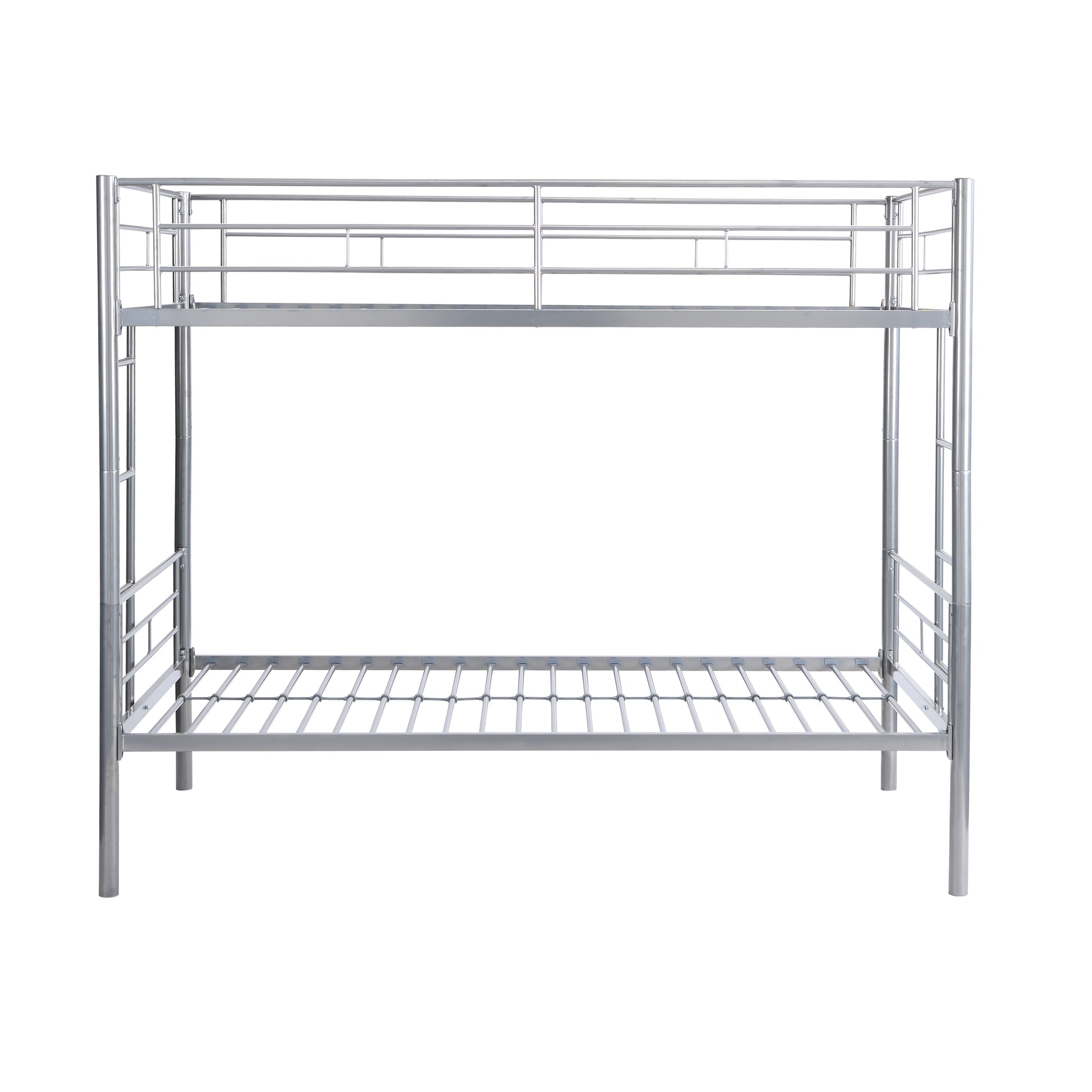 Metal Bunk Bed Silver Silver Metal