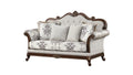 Gloria Traditional Style 2Pc Button Tufted Living Room Set White Primary Living Space Traditional Wood 5 Seat