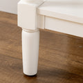 Console Table With Drawers, Vintage Entryway Table With 2 Drawers, Cabinets And Bottom Shelf, Retro Sofa Table For Living Room, Bedroom, White White Mdf