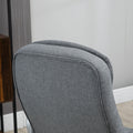 High Back Home Office Chair Executive Computer Chair With Adjustable Height, Upholstered Thick Padding Headrest And Armrest Grey Light Grey Foam