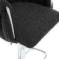 Coolmore Vintage Bar Stools With Back And Footrest Counter Height Dining Chairs 2Pc Set Black Boucle