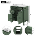 30'' Bathroom Vanity With Top Sink, Modern Bathroom Storage Cabinet With 2 Drawers And A Tip Out Drawer, Single Sink Bathroom Vanity Same As Sw000103Aaf Green Mdf