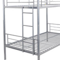 Metal Bunk Bed Silver Silver Metal