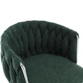 Coolmore Vintage Bar Stools With Back And Footrest Counter Height Dining Chairs 2Pc Set Emerald Boucle