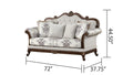 Gloria Traditional Style 3Pc Button Tufted Living Room Set White Primary Living Space Traditional Wood 6 Seat