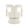 Coolmore 360 Degree Swivel Cuddle Barrel Accent Chairs, Round Armchairs With Wide Upholstered, Fluffy Fabric Chair For Living Room, Bedroom, Office, Waiting Rooms Beige Boucle Beige Foam Boucle