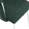 Coolmore Leisure Dining Chairs Accent Chair Velvet Accent Lounge Chair With Metal Feet 2Pc Set Emerald Boucle
