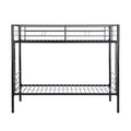 Metal Bunk Bed Black Black Metal