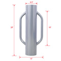 Iron Fence Post Driver, 37Lb Metal Fence Post Driver With Handle, Heavy Duty T Post Pounder Rammer For Installing Fence Post Grey Steel