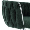 Coolmore Vintage Bar Stools With Back And Footrest Counter Height Dining Chairs 2Pc Set Emerald Boucle