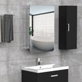 Kleankin 18'' X 26'' 46Cm X 66Cm Wall Mount Bathroom Medicine Cabinet Mirror Sliding Door With 3 Tier Storage Shelf, Stainless Steel, For Living Room Bedroom Office Silver Stainless Steel