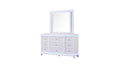 Opium Queen 5 Pc Bedroom Set In Milky White Box Spring Required Queen White Wood 5 Piece Set Bedroom Bed Included,Chest Included,Dresser Included,Mirror Included,Nightstand Included Contemporary,Modern Upholstered Built In Lighting Wood
