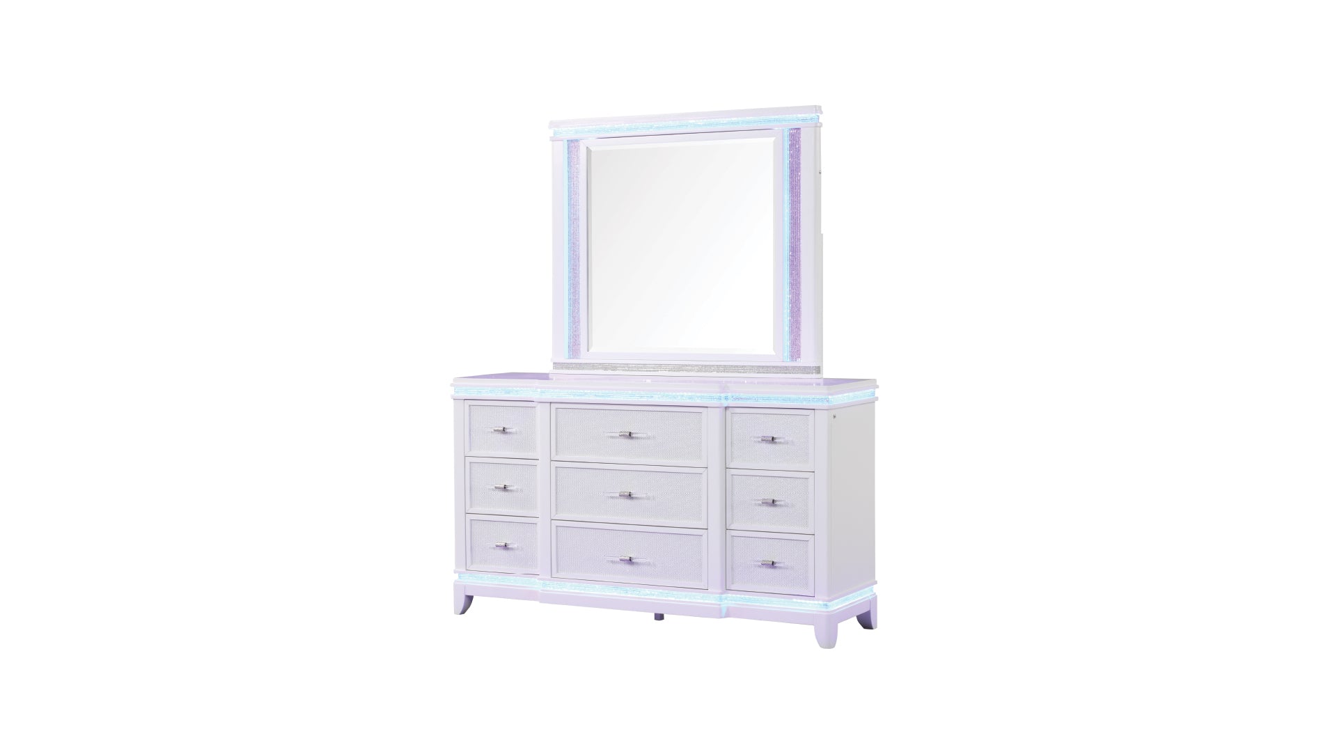 Opium Queen 4 Pc Bedroom Set In Milky White Box Spring Required Queen White Wood 4 Piece Set Bedroom Bed Included,Dresser Included,Mirror Included,Nightstand Included Contemporary,Modern Tufted Wood