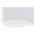 Pop Up Canopy Walls, Universal Replacement Netting, Set Of 4 Mesh Screen Sidewalls, Patio Netting With 6 Service Windows And 1 Door For 10' X 10' Canopy Tent, White White Nylon