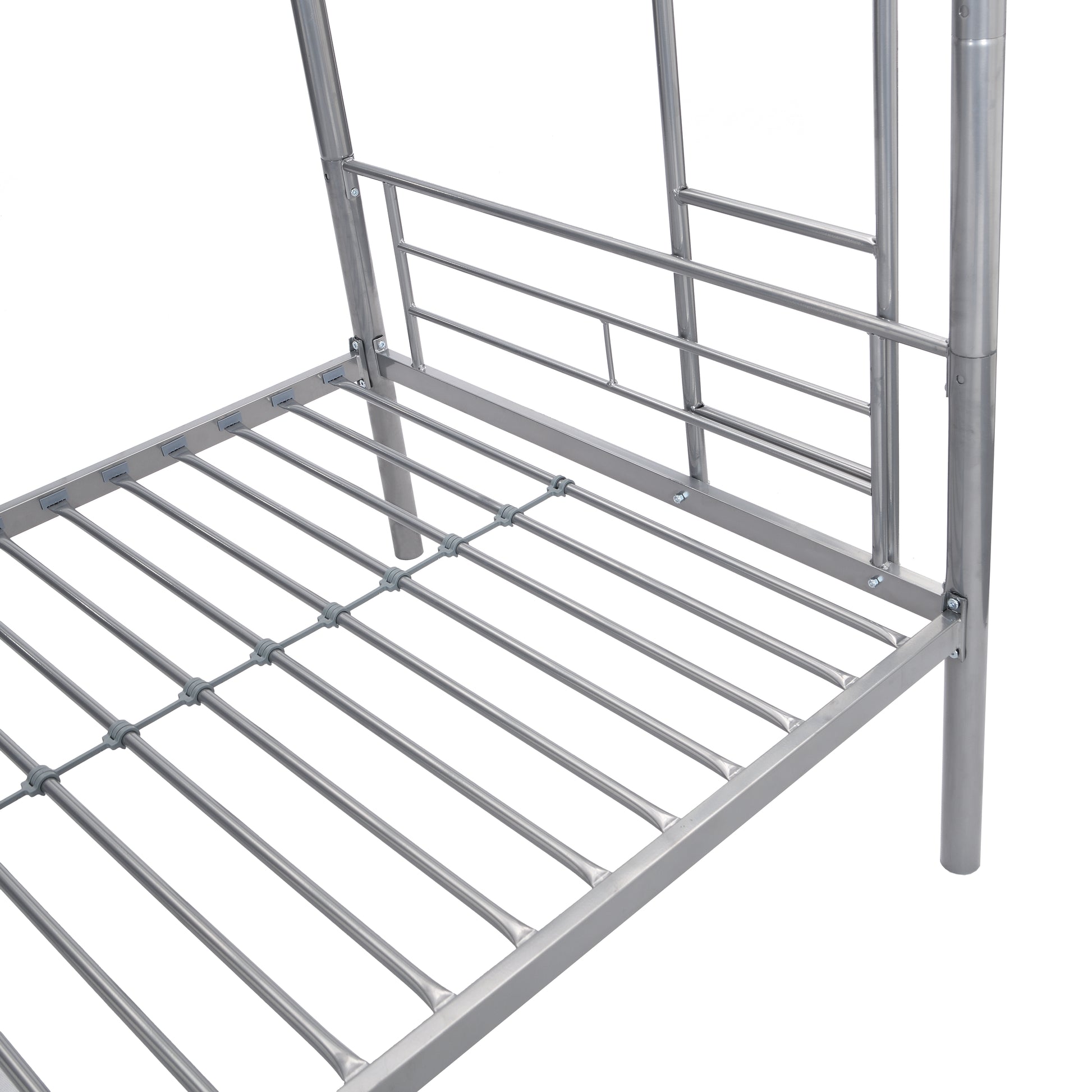 Metal Bunk Bed Silver Silver Metal