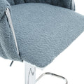 Coolmore Vintage Bar Stools With Back And Footrest Counter Height Dining Chairs 2Pc Set Light Blue Boucle