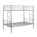 Metal Bunk Bed Silver Silver Metal