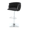 Coolmore Vintage Bar Stools With Back And Footrest Counter Height Dining Chairs 2Pc Set Black Boucle