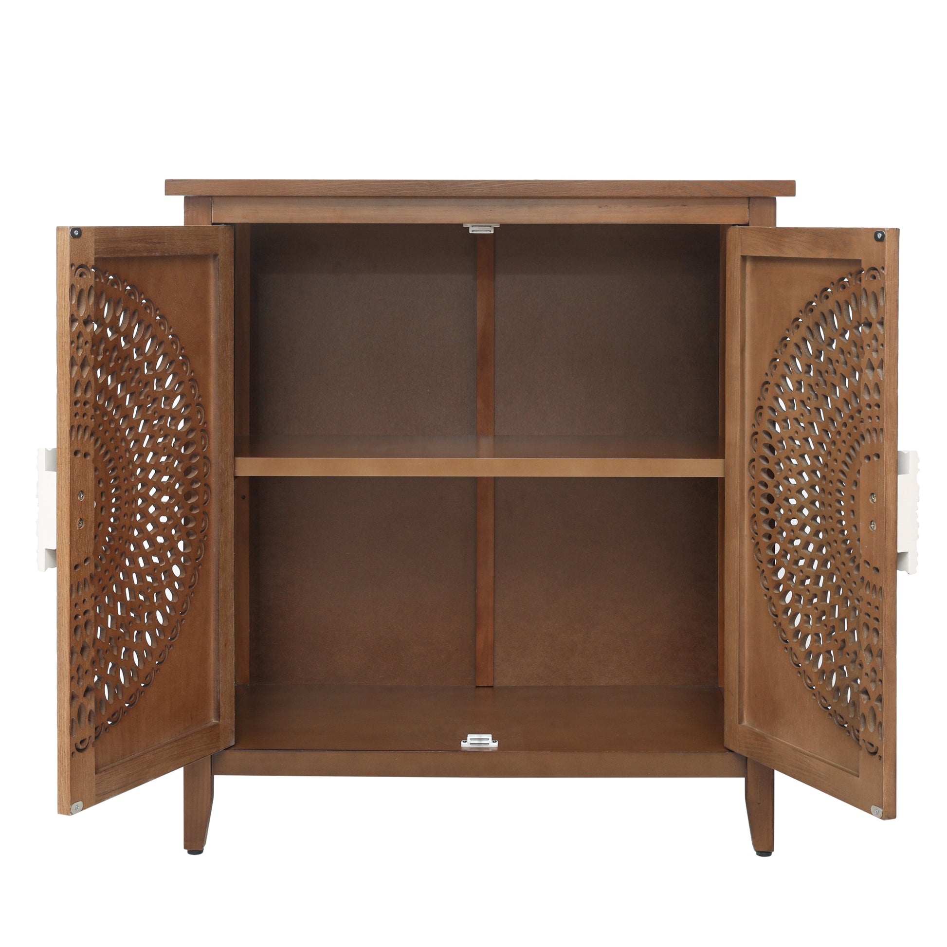 2 Door Cabinet, American Furniture, Suitable For Bedroom, Living Room, Study Walnut Mdf