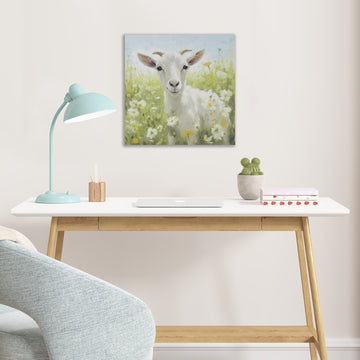 Goat Canvas Wall Art Goat Green Multi Mdf