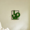 Moss Letter Metal Wall Art Green Iron