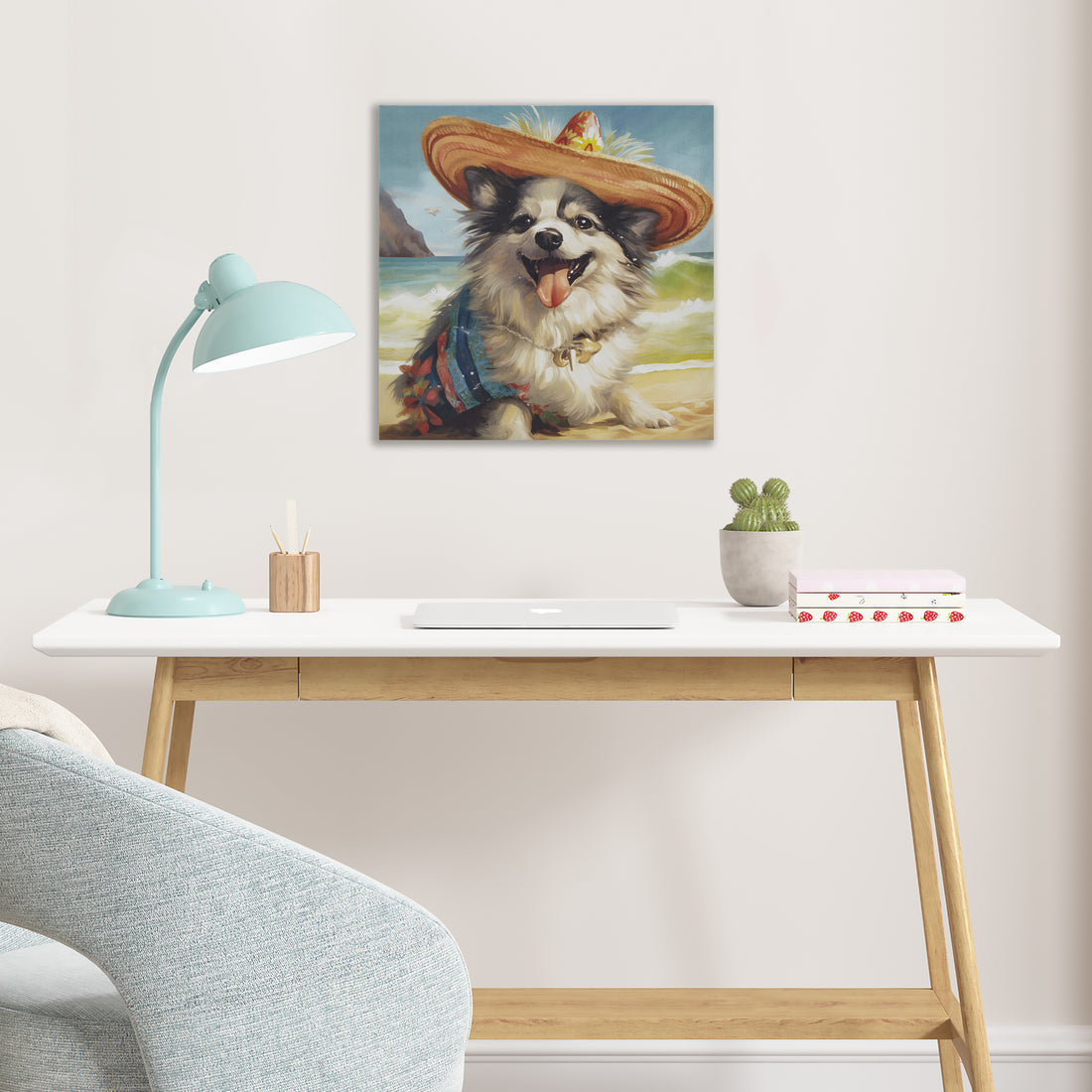 Chihuahua Canvas Wall Art Chihuahua Blue Multi Mdf