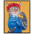 Rosie The Feline Framed Canvas Wall Art Rosie Feline Wood