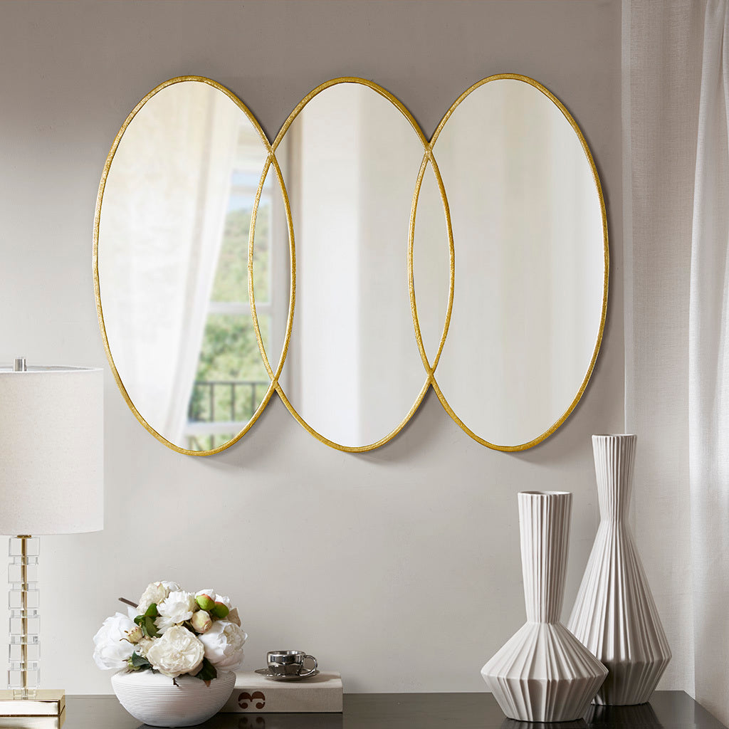 Gold Trio Wall Mirror Gold Mdf