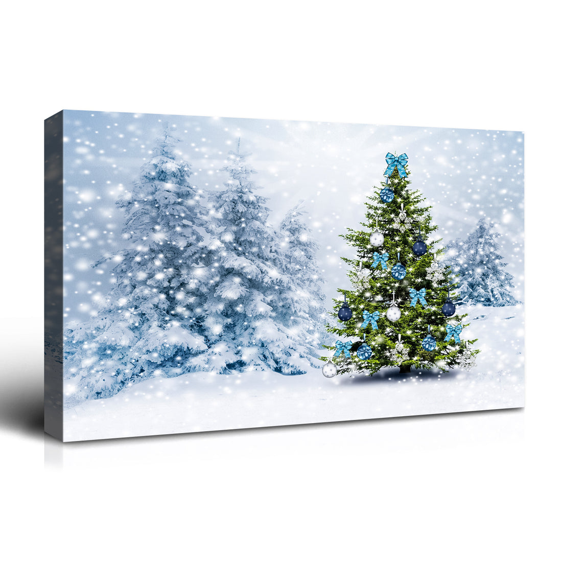 Framed Canvas Wall Art Decor Painting For Chrismas, Chrismas Tree With Cute Snowman Chrismas Gift Painting For Chrismas Gift, Decoration For Chrismas Eve Office Living Room, Bedroom Decor Ready To Han Rectangle Framed Multicolor Christmas Oversized 41In