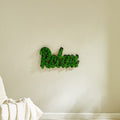 Relax Letter Art Moss Wall Decor Green Iron