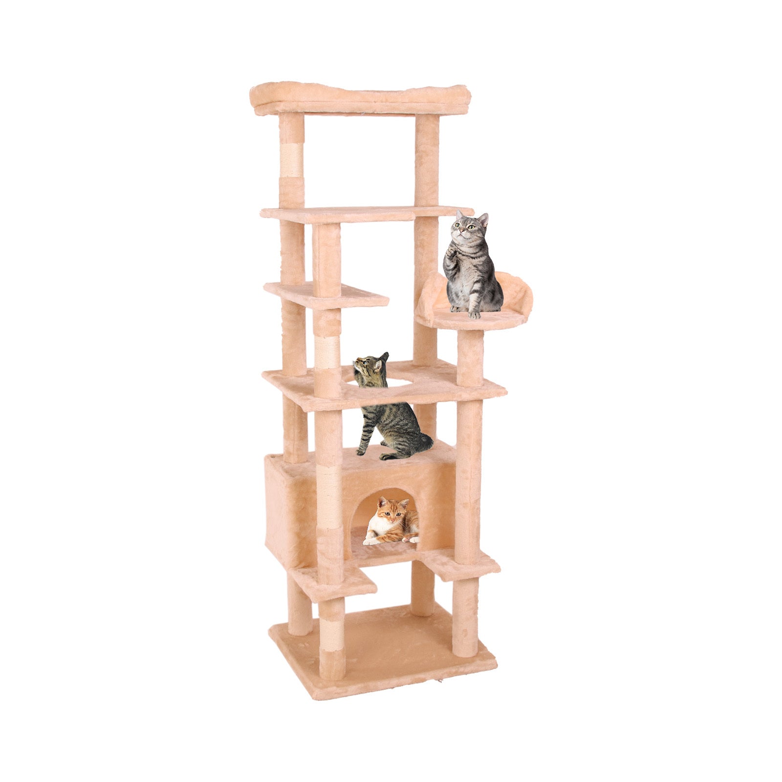 Cat Climbing Frame Cream White Altay Velvet