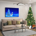 Framed Canvas Wall Art Decor Painting For Chrismas, Chrismas Tree With Cute Snowman Chrismas Gift Painting For Chrismas Gift, Decoration For Chrismas Eve Office Living Room 4028In Thickness 1.5Inch Rectangle Framed Multicolor Christmas Oversized 41In