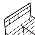 Queen Size Metal Platform Bed Frame With Victorian Style Wrought Iron Art Headboard Footboard Box Spring Not Required Queen Deep Rustic Brown Iron Bed Frame Iron