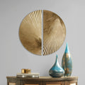 Half Moon 2 Piece Metal Wall Decor Set Gold Metal