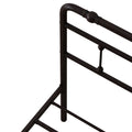 Queen Size Metal Platform Bed Frame With Victorian Style Wrought Iron Art Headboard Footboard Box Spring Not Required Queen Deep Rustic Brown Iron Bed Frame Iron