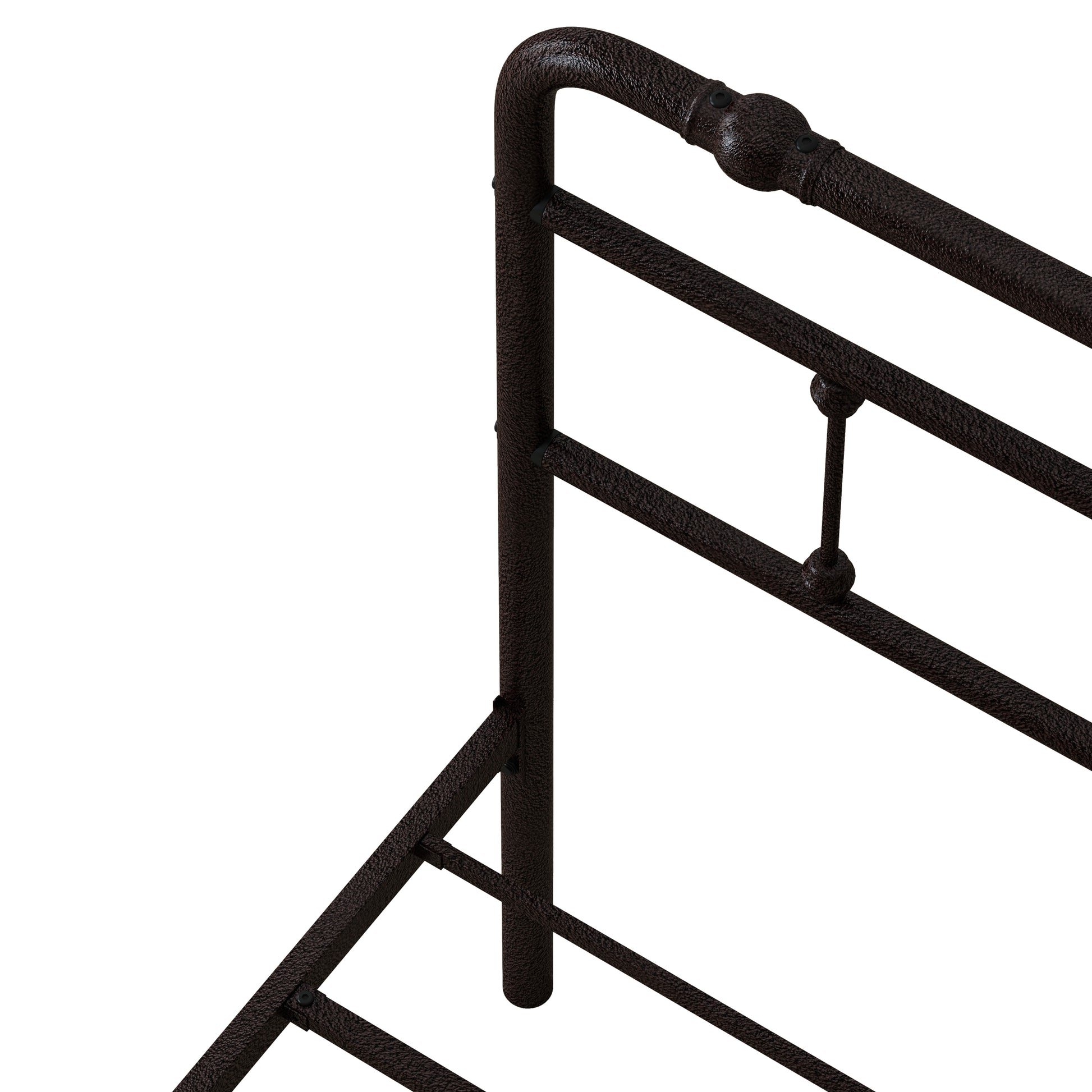 Queen Size Metal Platform Bed Frame With Victorian Style Wrought Iron Art Headboard Footboard Box Spring Not Required Queen Deep Rustic Brown Iron Bed Frame Iron