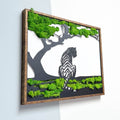 Tiger Metal Art Moss Wall Decor Green Iron