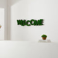 Welcome Letter Art Moss Wall Decor Green Iron