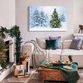 Framed Canvas Wall Art Decor Painting For Chrismas, Chrismas Tree With Cute Snowman Chrismas Gift Painting For Chrismas Gift, Decoration For Chrismas Eve Office Living Room, Bedroom Decor Ready To Han Rectangle Framed Multicolor Christmas Oversized 41In