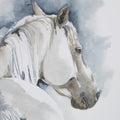 Hand Embellished Horse Framed Canvas Wall Art Blue Wood