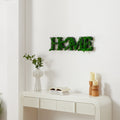 Home Letter Art Moss Wall Decor Green Iron