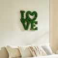 Letter Art Moss Wall Decor Green Iron