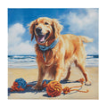 Golden Retriever Canvas Wall Art Golden Retriever Blue Multi Mdf