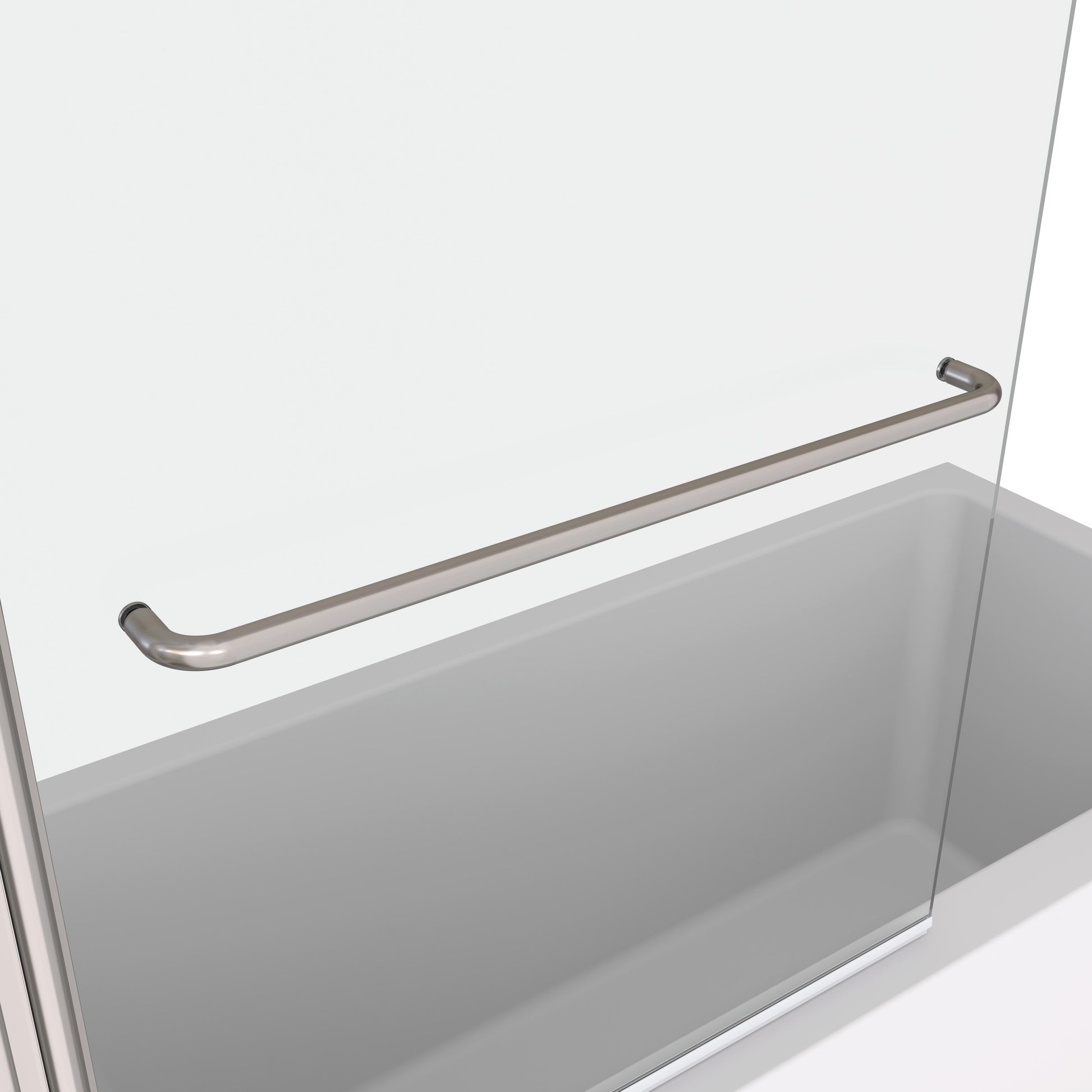 Bath Tub Pivot Shower Screen, With 1 4" Tempered Glass And Towel Bar 3458 Chrome Bathroom Aluminium Alloy