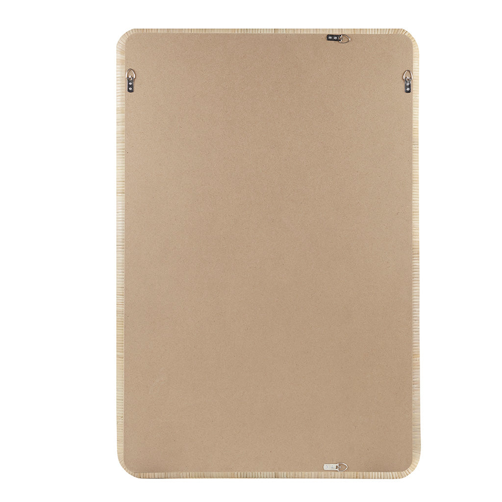 Natural Rattan Rectangle Wall Mirror Natural See Below Natural Mdf
