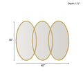 Gold Trio Wall Mirror Gold Mdf