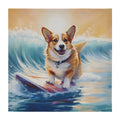 Corgi Canvas Wall Art Corgi Blue Multi Mdf